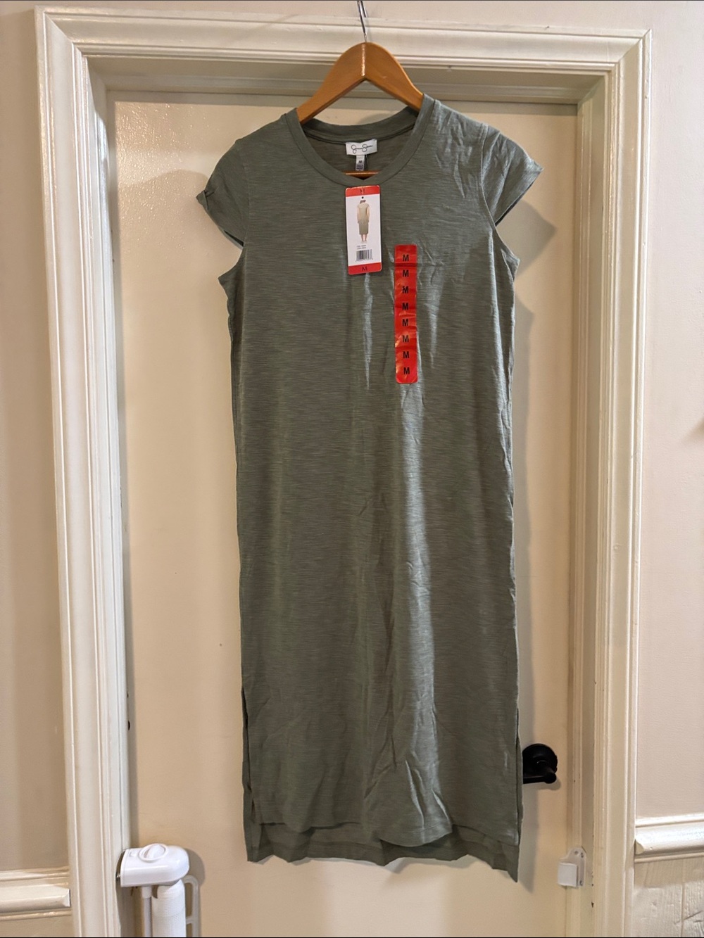 Jessica Simpson Girls Olive Short Sleeve Knit Midi Dress NWT Med